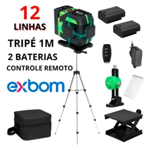 Nível a laser xboom com tripé 12 linhas